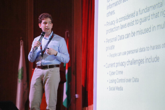 Students at Al Mashrek School during the Wizard Cyber data protection session